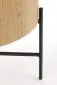 Stolik kawowy BROOKLYN S 45x45 dąb/czarna do salonu w stylu industrialnym | MIRAT. styl LOFT