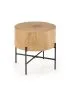 Stolik kawowy BROOKLYN S 45x45 dąb/czarna do salonu w stylu industrialnym | MIRAT. styl LOFT