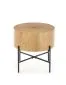 Stolik kawowy BROOKLYN S 45x45 dąb/czarna do salonu w stylu industrialnym | MIRAT. styl LOFT