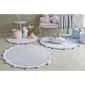 Dywan dziecięcy BUBBLY LIGHT GREY 120x120 szary z białą obwódką | MIRAT.