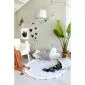 Dywan dziecięcy BUBBLY LIGHT GREY 120x120 szary z białą obwódką | MIRAT.