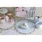 Dywan dziecięcy BUBBLY SOFT BLUE 120x120 niebieski z szarą obwódką | MIRAT.