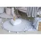 Dywan dziecięcy BUBBLY SOFT BLUE 120x120 niebieski z szarą obwódką | MIRAT.