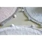 Dywan dziecięcy BUBBLY SOFT BLUE 120x120 niebieski z szarą obwódką | MIRAT.