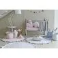Dywan dziecięcy BUBBLY SOFT PINK 120x120 różowy z pomponami | MIRAT.