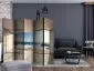 Parawan dwustronny Pejzaże 225x172 cm 5-częściowy szary | MIRAT.