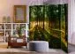 Parawan akustyczny Pejzaże 225x172 cm 3-częściowy zielony | MIRAT.
