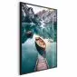 Plakat Łodzie w Dolomitach 21x30 cm z ramą czarną bez marginesu | MIRAT.
