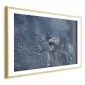 Plakat Błękitna planeta 90x60 cm z ramą złotą z marginesem | MIRAT.