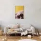 Plakat Słoneczny księżyc 21x30 cm z ramą złotą bez marginesu | MIRAT.