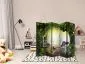 Parawan jednostronny Dla dzieci 225x172 cm 5-częściowy zielony | MIRAT.
