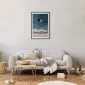 Plakat Jacht 40x60 cm z ramą czarną z marginesem | MIRAT.