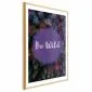 Plakat Be wild 21x30 cm z ramą złotą z marginesem | MIRAT.