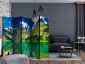 Parawan akustyczny Pejzaże 225x172 cm 5-częściowy zielony | MIRAT.