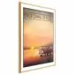 Plakat California Beaches 60x90 cm z ramą złotą z marginesem | MIRAT.