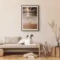 Plakat Przestrzeń fal 60x90 cm z ramą czarną z marginesem | MIRAT.