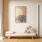 Plakat Poranna pełnia księżyca 21x30 cm z ramą złotą bez marginesu | MIRAT.