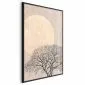 Plakat Poranna pełnia księżyca 40x60 cm z ramą czarną bez marginesu | MIRAT.