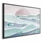 Plakat Ryby na falach 60x40 cm z ramą czarną bez marginesu | MIRAT.