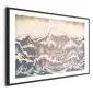 Plakat Olbrzymie fale 60x40 cm z ramą czarną z marginesem | MIRAT.