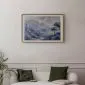 Plakat Niebieska zatoka 30x21 cm z ramą złotą z marginesem | MIRAT.
