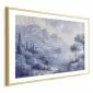 Plakat Niebieska zatoka 30x21 cm z ramą złotą z marginesem | MIRAT.