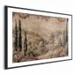 Plakat Śródziemnomorski krajobraz 40x60 cm z ramą czarną z marginesem | MIRAT.