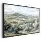 Plakat Pejzaż z polami 30x21 cm z ramą czarną bez marginesu | MIRAT.