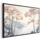 Plakat Ocean i drzewa 30x21 cm z ramą czarną bez marginesu | MIRAT.
