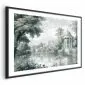 Plakat Pejzaż retro 60x40 cm z ramą czarną z marginesem | MIRAT.