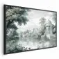 Plakat Pejzaż retro 60x40 cm z ramą czarną bez marginesu | MIRAT.