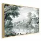 Plakat Pejzaż retro 60x40 cm z ramą złotą bez marginesu | MIRAT.