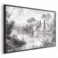 Plakat Pejzaż vintage 60x40 cm z ramą czarną bez marginesu | MIRAT.