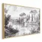 Plakat Pejzaż vintage 42x29,7 cm z ramą złotą bez marginesu | MIRAT.