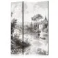 Parawan jednostronny Pejzaże 135x172 cm 3-częściowy szary | MIRAT.