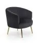 Fotel CROWN czarny z przeszyciami w stylu glamour | MIRAT. w stylu GLAMOUR kolekcja