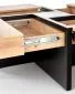 Stolik kawowy SEVILLA 100x100 dąb/czarny HALMAR | MIRAT. styl LOFT