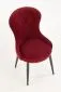 Krzesło K366 VELVET bordowe aksamitne o opływowym kształcie | MIRAT. styl GLAMOUR