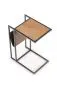 Stolik kawowy COMPACT 47x33 dąb/czarny z miejscem na gazety i książki | MIRAT. styl LOFT