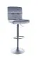 Hoker C-105 VELVET szary na czarnej podstawie regulowany | MIRAT. styl GLAMOUR, LOFT