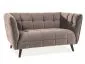 Sofa CASTELLO VELVET 2 beżowa tapicerowana do salonu | MIRAT. styl GLAMOUR, LOFT kolekcja CASTELLO