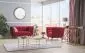 Aksamitna bordowa sofa z pikowaniami polskiej produkcji Castello Velvet 2