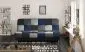Sofa rozkładana z funkcją spania CAYO VELVET czarna/szara/granatowa młodzieżowa | MIRAT.