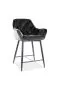 Hoker niski CHERRY H-2 VELVET czarny welurowy barowy | MIRAT. styl GLAMOUR, LOFT