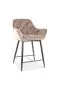 Hoker niski CHERRY H-2 VELVET beżowy pikowany | MIRAT. styl GLAMOUR, LOFT