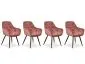Zestaw krzeseł CHERRY VELVET 4 szt antyczny róż w stylu glamour | MIRAT. w stylu GLAMOUR kolekcja