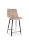Hoker niski CHIC H-2 VELVET beżowy pikowany barowy | MIRAT. styl GLAMOUR, LOFT