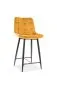 Hoker niski CHIC H-2 VELVET curry tapicerowany welurem | MIRAT. w stylu GLAMOUR, LOFT kolekcja