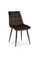 Krzesło tapicerowane CHIC VELVET brązowe welurowe pikowane | MIRAT. w stylu GLAMOUR, LOFT kolekcja