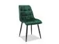 Krzesło CHIC VELVET zielone aksamitne z przeszyciami | MIRAT. w stylu LOFT, VINTAGE kolekcja